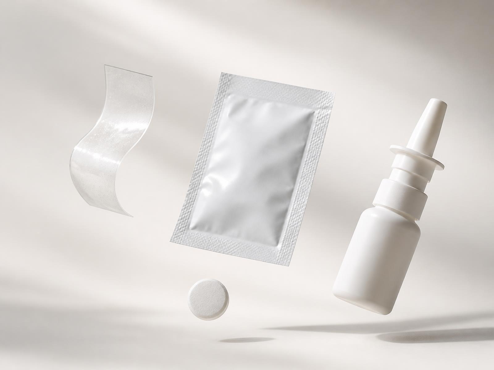 Oral dissolvable strip, sachet, dissolvable tablet and nasal spray manufactured by HealthWave